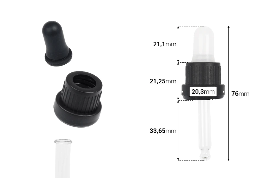 Σταγονομετρητής 10 ml με μαύρο φαρδύ καπάκι ασφαλείας, χωρίς διαβάθμιση και πιπίλα ημιδιάφανη ή μαύρη ΜΑΤ - σε ατομική συσκευασία Σταγονομετρητής 10 ml με μαύρο φαρδύ καπάκι ασφαλείας, χωρίς διαβάθμιση και πιπίλα ημιδιάφανη ή μαύρη ΜΑΤ - σε ατομική συσκευασία