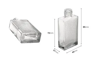 Rechteckiges, grobkörniges Parfüm Flakon 30ml 18/415-2