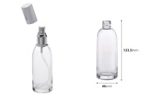 Φιάλη γυάλινη διάφανη 100 ml (PP 20)