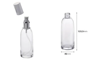 100ml transparent glass bottle with PP20 finish-2