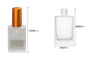 30ml frosted glass perfume bottle with unique design (18/415)-2