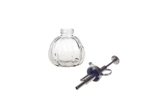 Récipient rond en verre de 250ml avec pompe de pulvérisation-2