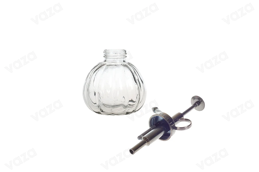 Δοχείο γυάλινο στρογγυλό 250 ml με αντλία ψεκασμού-εικόνα_διαστάσεις