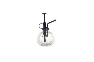 Récipient rond en verre de 250ml avec pompe de pulvérisation-1