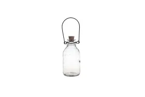 Glasflasche mit metallischem Henkel und Spitzkorken 100ml-4