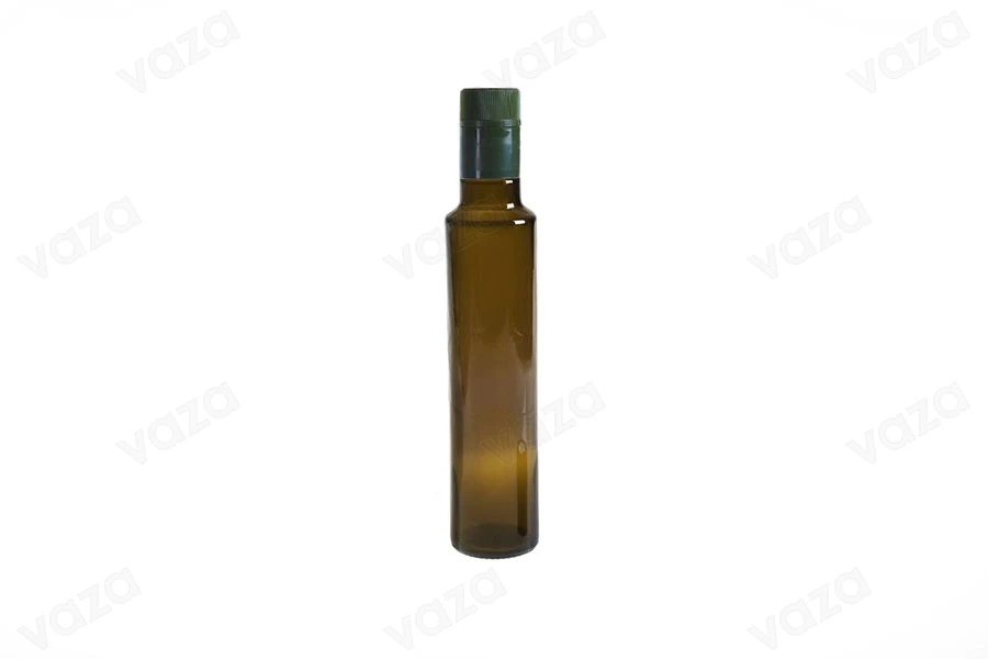 Μπουκάλι γυάλινο Uvag για ελαιόλαδο και ξύδι 250 ml με λαιμό για πώμα ασφαλείας 1031/47 (τύπου Guala)-εικόνα_διαστάσεις