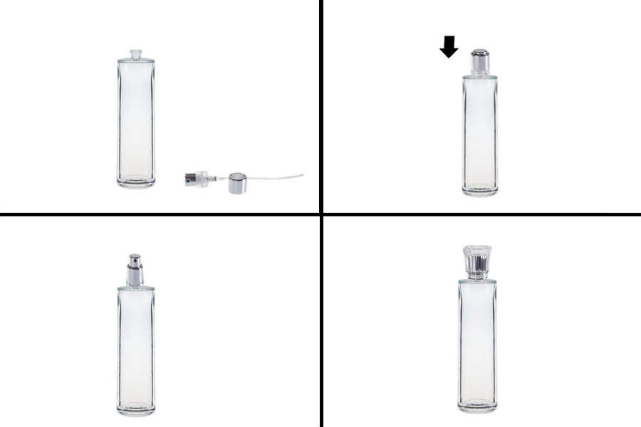 Μπουκάλι αρωμάτων κυλινδρικό 100ml με κλείσιμο ασφαλείας "Crimp" 15 mm