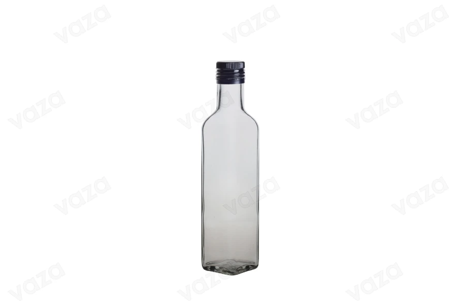 Transparent 500ml marasca glass bottle for olive oil with PP31.5 mouth - available in a package with 35 pcs Transparent 500ml marasca glass bottle for olive oil with PP31.5 mouth - available in a package with 35 pcs-