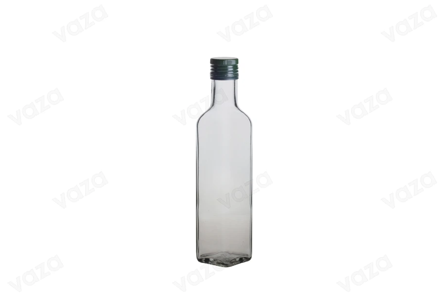 Transparent 500ml marasca glass bottle for olive oil with PP31.5 mouth - available in a package with 35 pcs Transparent 500ml marasca glass bottle for olive oil with PP31.5 mouth - available in a package with 35 pcs-image_group