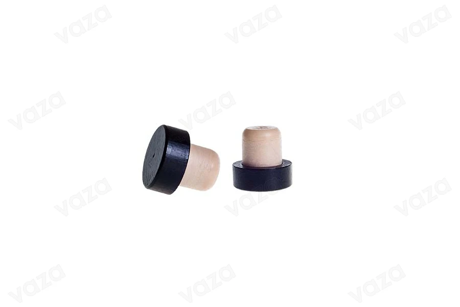 Tappo sintetico con testa in legno di colore nero Ф 26,5-immagine_prodotto