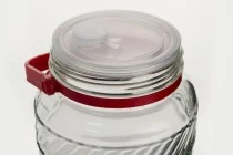 Glasbehälter mit rotem Deckel 8 Liter Glasbehälter mit rotem Deckel 8 Liter