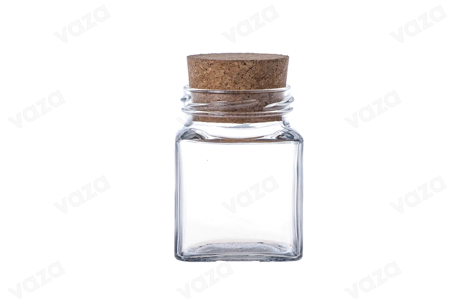 Τετράγωνο βάζο για μέλι ή καφέ 212 ml T.O 58-εικόνα_σύνθεση