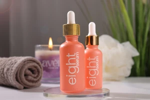 Flacone in vetro  per oli essenziali da 30 ml, rosa opaco con beccuccio PP18.-gruppo_immagini