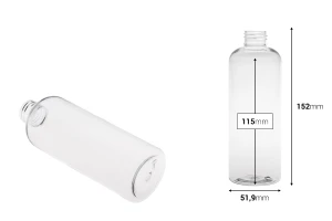 Shishe PET 250 ml me ngjyrë transparente (PP 24/410)-imazh_dimensione