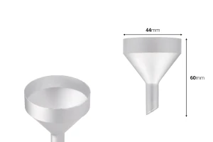 Χωνί αλουμινένιο ασημί ΜΑΤ - διάμετρος 44 mm (απόληξη 10 mm)-εικόνα_διαστάσεις