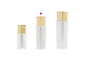 Luxury acrylic bottle 50 ml in pearl color with cream pump and cap-5