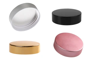 Plastic cap with aluminum coating and inner liner for 50 ml jars-1