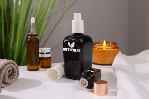 Flacone di vetro da 20 ml per oli essenziali, colore ambra (PP18).-εικόνα_σύνθεση