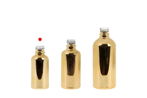 Glass bottle for essential oils 30 ml with PP18 neck in gold or silver color-image_group