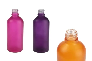 Flacone in vetro per oli essenziali da 100 ml con collo PP18 in vari colori satinati-1