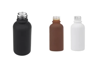 Γυάλινο μπουκαλάκι 30 ml για αιθέρια έλαια με στόμιο PP18 σε διάφορα rubber χρώματα-εικόνα_προϊοντική