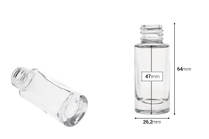 Γυάλινο διάφανο μπουκαλάκι 10 ml κυλινδρικό-εικόνα_διαστάσεις