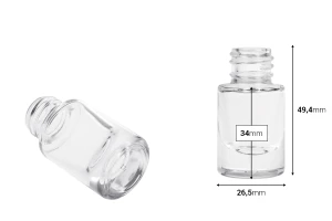 Γυάλινο διάφανο μπουκαλάκι 5 ml κυλινδρικό-εικόνα_διαστάσεις