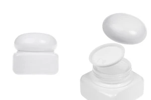 Bocal en verre blanc de 50 ml avec couvercle (avec joint intérieur) et joint en plastique-photo_produit