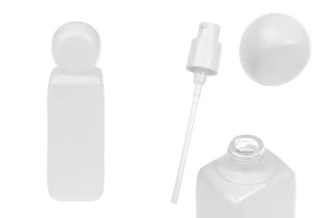 Flacon en verre blanc de 100 ml avec pompe à crème et bouchon-photo_produit