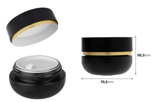 30-ml-Glasgefäß mit Deckel (mit Innendichtung) und Kunststoffdichtung-bildabmessungen