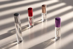 Glasflasche 10ml transparent mit Zerstäuber und Aluminiumkappe für Parfüme - 6 Stück-bildgruppe