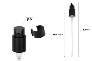 Πλαστική αντλία PP24/410 με ασφάλεια για κρέμα-εικόνα_διαστάσεις