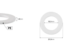 Παρέμβυσμα για αντλίες PP24 με πάχος 1,5 mm - κατάλληλο για τις αντλίες με κωδικό 1023-110-0-εικόνα_διαστάσεις