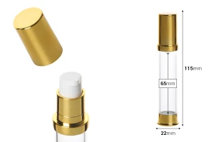 Airless Acrylröhrchen für Creme 15ml-bildabmessungen