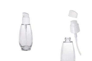 50ml Glasflasche mit Kunststoffpumpe (PP18)-1