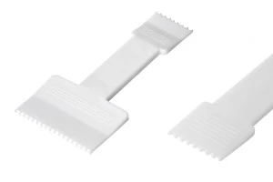 Plastic white spatula for cream 71 mm - 24 pieces-1
