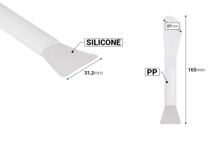 Spatola in silicone - pennello 165 mm con manico in plastica per panna-2