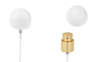 Σετ - σπρέι αλουμινίου και καπάκι λευκό σφαιρικό (μικρό) για μπουκάλια με στόμιο 15/400-εικόνα_προϊοντική