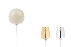 Σπρέι με μπεζ ματ σφαιρικό (μικρό) καπάκι για φιάλες αρωμάτων με κλείσιμο ασφαλείας crimp 15 mm-εικόνα_προϊοντική