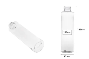 Μπουκάλι 150 ml PET σε λευκό ή διάφανο χρώμα (PP24)-εικόνα_διαστάσεις
