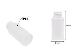 Flacon de 40 ml PET de couleur blanche (PP24)-photo_dimensions