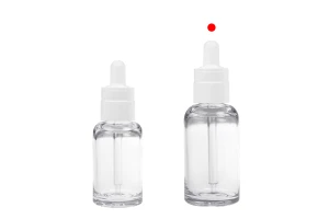 Flacon en plastique transparent (PETG) de forme cylindrique de 50 ml avec compte-gouttes blanc-photo_groupe