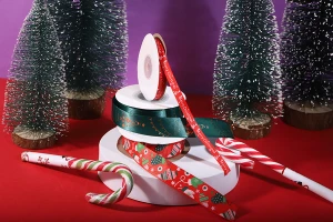 Rotes Weihnachtsband 10 mm x 22,86 m-bildgruppe