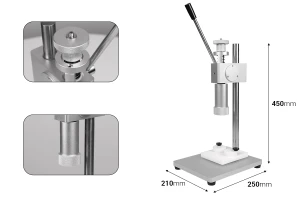 Outil de fermeture à main pour les flacons de parfum avec fermeture à sertir (nécessite l'utilisation des outils 1068-1-1 et 1068-1-0)-2