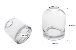Barattolo decorativo in vetro da 210 ml per diffusore di fragranza a bastoncini o fiori-2