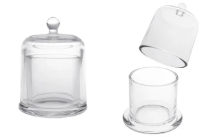 Διακοσμητική γυάλινη φοντανιέρα 120 ml με καπάκι καμπάνα-εικόνα_προϊοντική