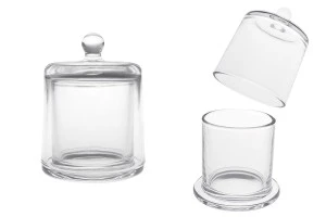 Διακοσμητική γυάλινη φοντανιέρα 210 ml με καπάκι καμπάνα-εικόνα_προϊοντική