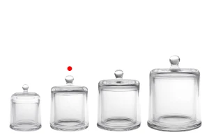 Διακοσμητική γυάλινη φοντανιέρα 210 ml με καπάκι καμπάνα-εικόνα_σύνθεση