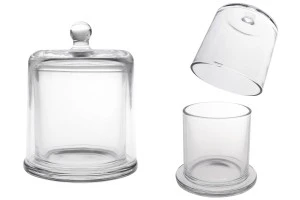 Διακοσμητική γυάλινη φοντανιέρα 730 ml με καπάκι καμπάνα-εικόνα_προϊοντική