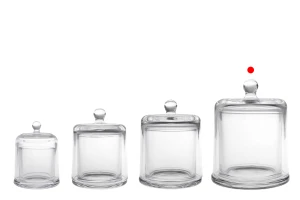 Διακοσμητική γυάλινη φοντανιέρα 730 ml με καπάκι καμπάνα-εικόνα_σύνθεση